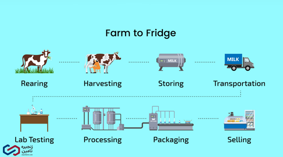 زنجیره تامین محصولات لبنیات